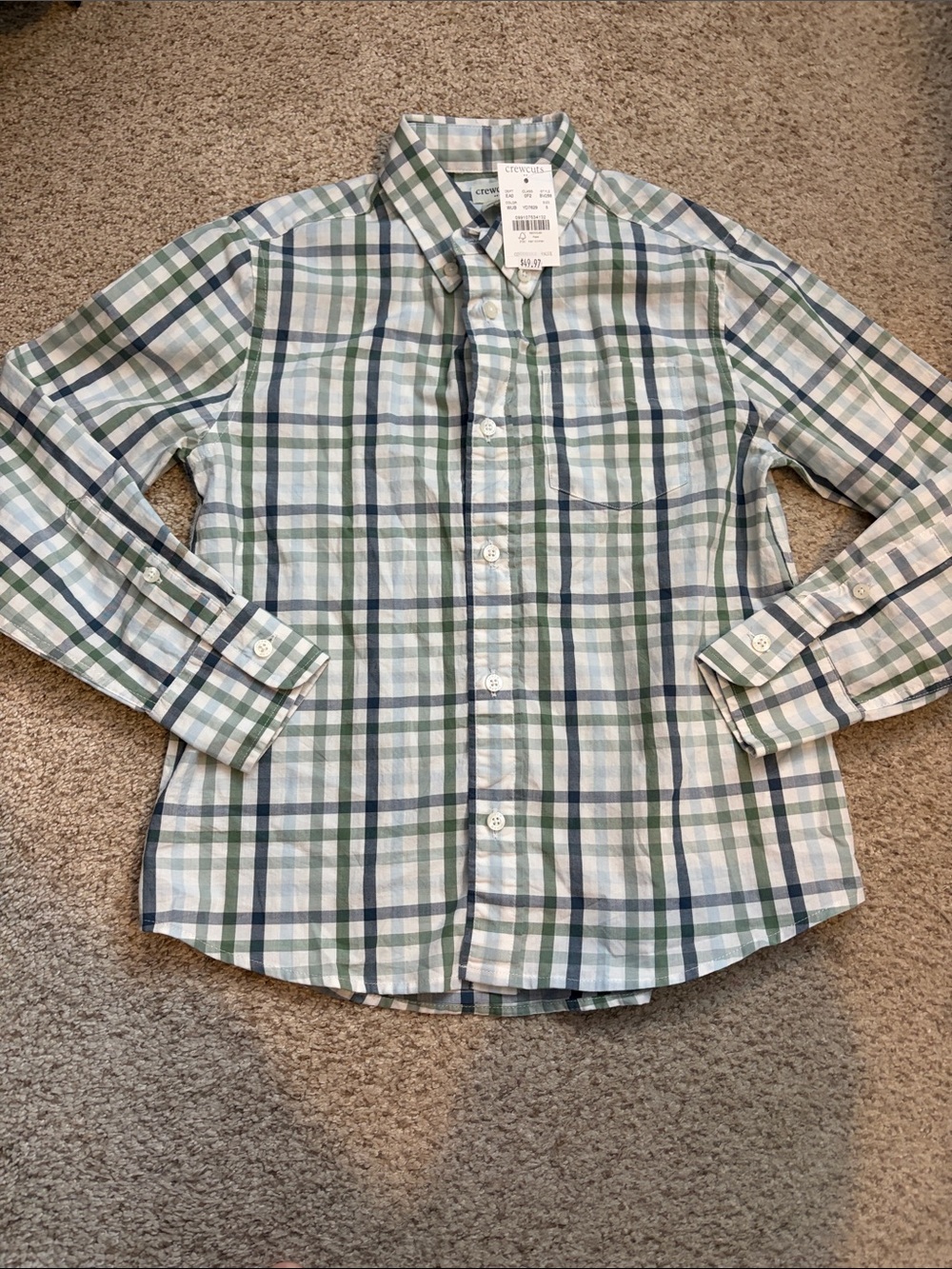 NWT J. Crew Plaid Shirt, 8
